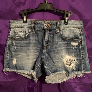Joe's Jeans Blue Distressed Jean Shorts. Size 25.